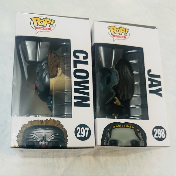 Lot of 2 Funko Pop! Rocks Slipknot Clown #297 & Jay #298 NEW Collectibles Music - Picture 4 of 5